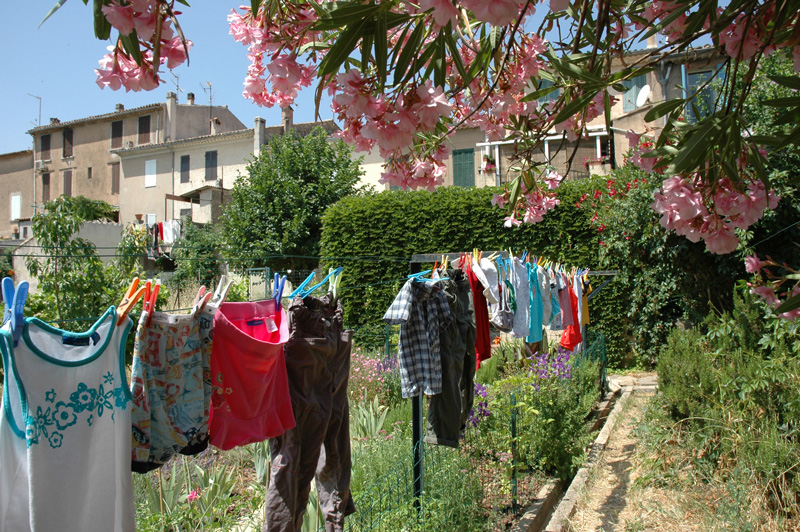 Laundry on the line.