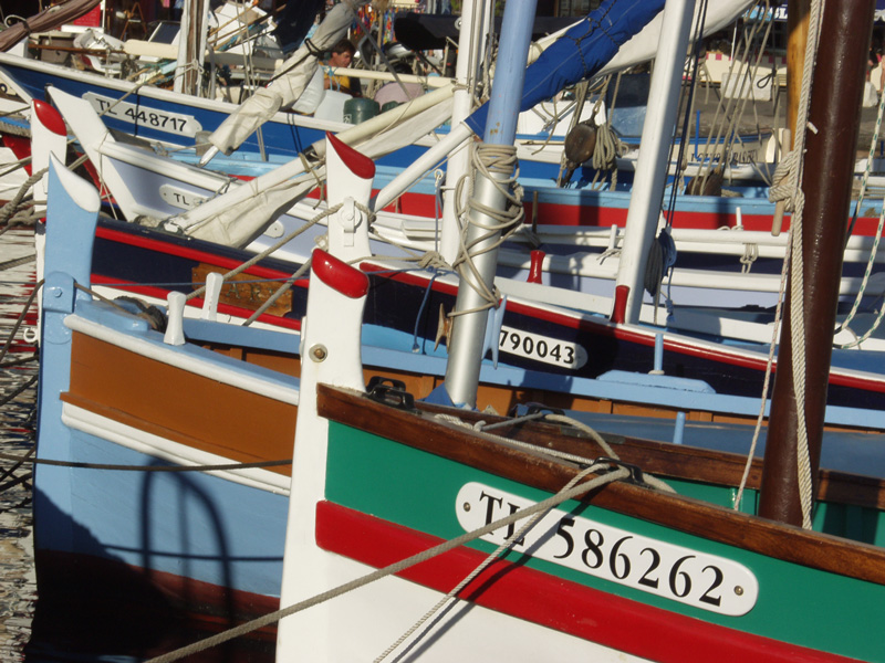 Small fishing boats on the Cote d'Azur.
